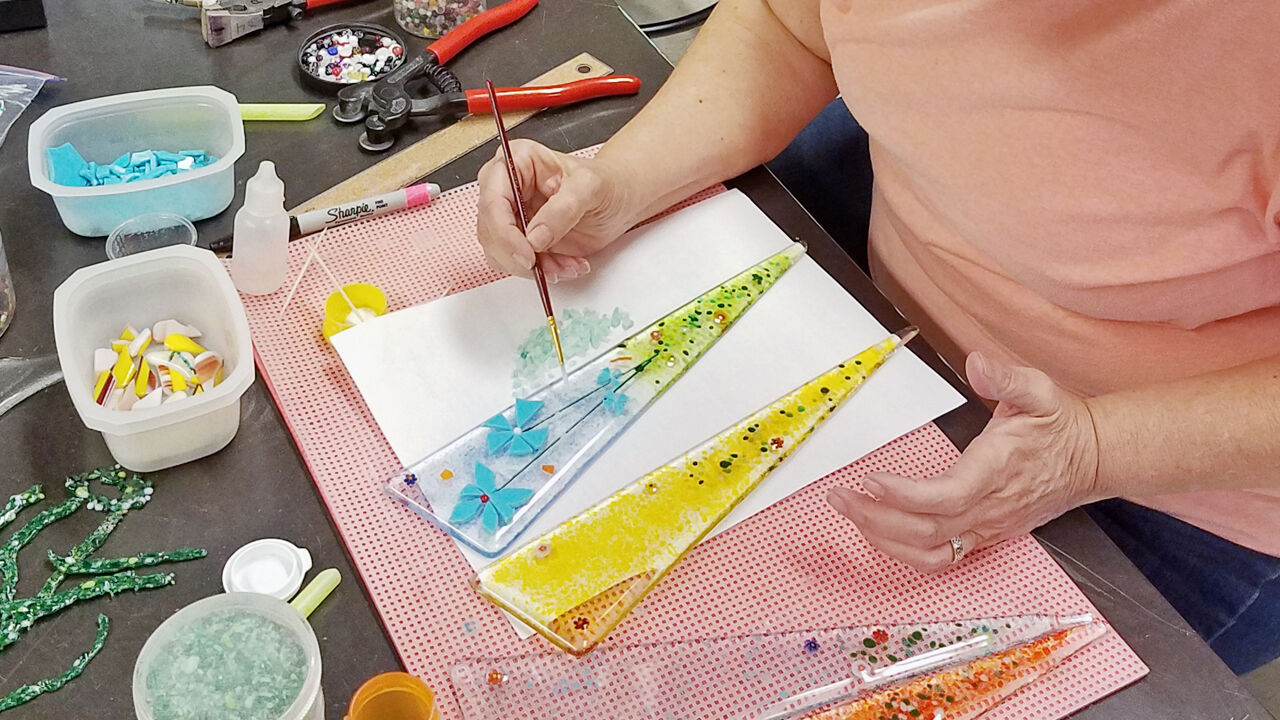 Glass Fusing class at Phoenix Center for the Arts